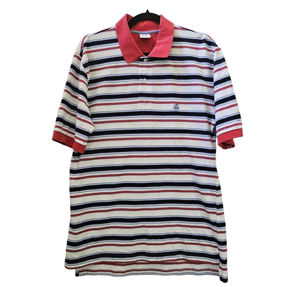 Brooks Brothers Performance Polo Original Fit L Multicolor Striped S/Sleeve Golf